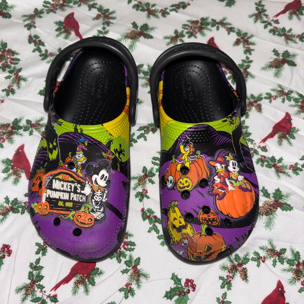 CROCS Kids Halloween Clogs - Black, Yellow, Purple
